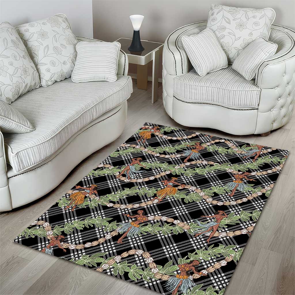 Sable Palaka Hula Girls Seamless Hawaii Aloha Area Rug - Polynesian Pride