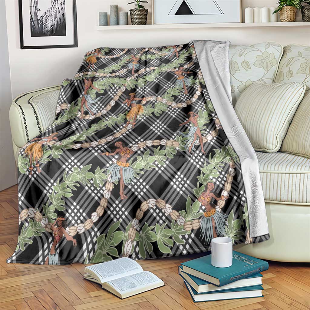 Sable Palaka Hula Girls Seamless Hawaii Aloha Blanket - Polynesian Pride