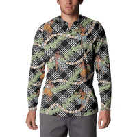 Sable Palaka Hula Girls Seamless Hawaii Aloha Button Sweatshirt LT7 - Polynesian Pride