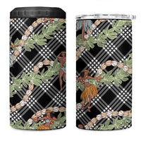 Sable Palaka Hula Girls Seamless Hawaii Aloha 4 in 1 Can Cooler Tumbler LT7 One Size: 16 oz Black - Polynesian Pride