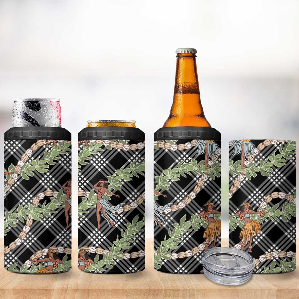 Sable Palaka Hula Girls Seamless Hawaii Aloha 4 in 1 Can Cooler Tumbler LT7 - Polynesian Pride