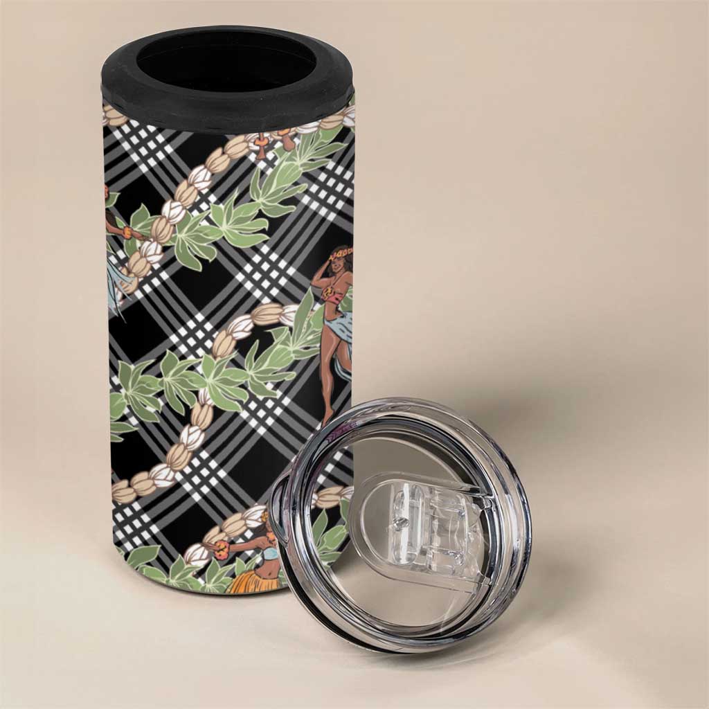 Sable Palaka Hula Girls Seamless Hawaii Aloha 4 in 1 Can Cooler Tumbler LT7 - Polynesian Pride