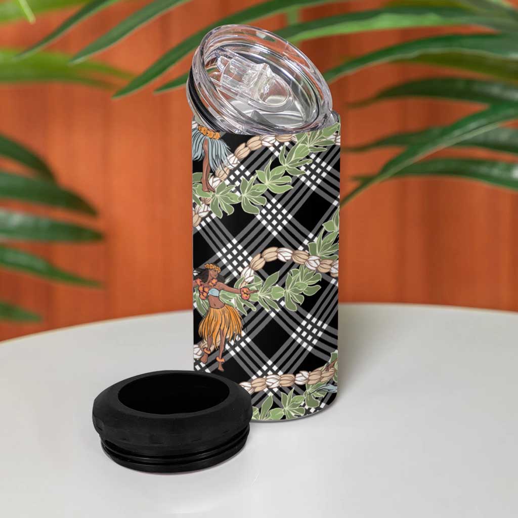 Sable Palaka Hula Girls Seamless Hawaii Aloha 4 in 1 Can Cooler Tumbler LT7 - Polynesian Pride