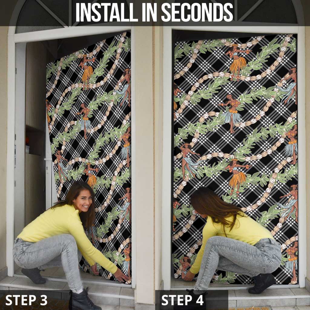 Sable Palaka Hula Girls Seamless Hawaii Aloha Door Cover - Polynesian Pride