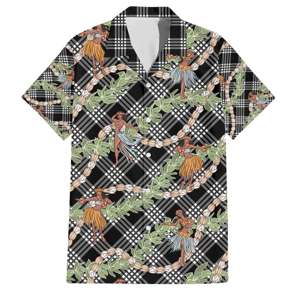 Sable Palaka Hula Girls Seamless Hawaii Aloha Family Matching Long Sleeve Bodycon Dress and Hawaiian Shirt - Polynesian Pride