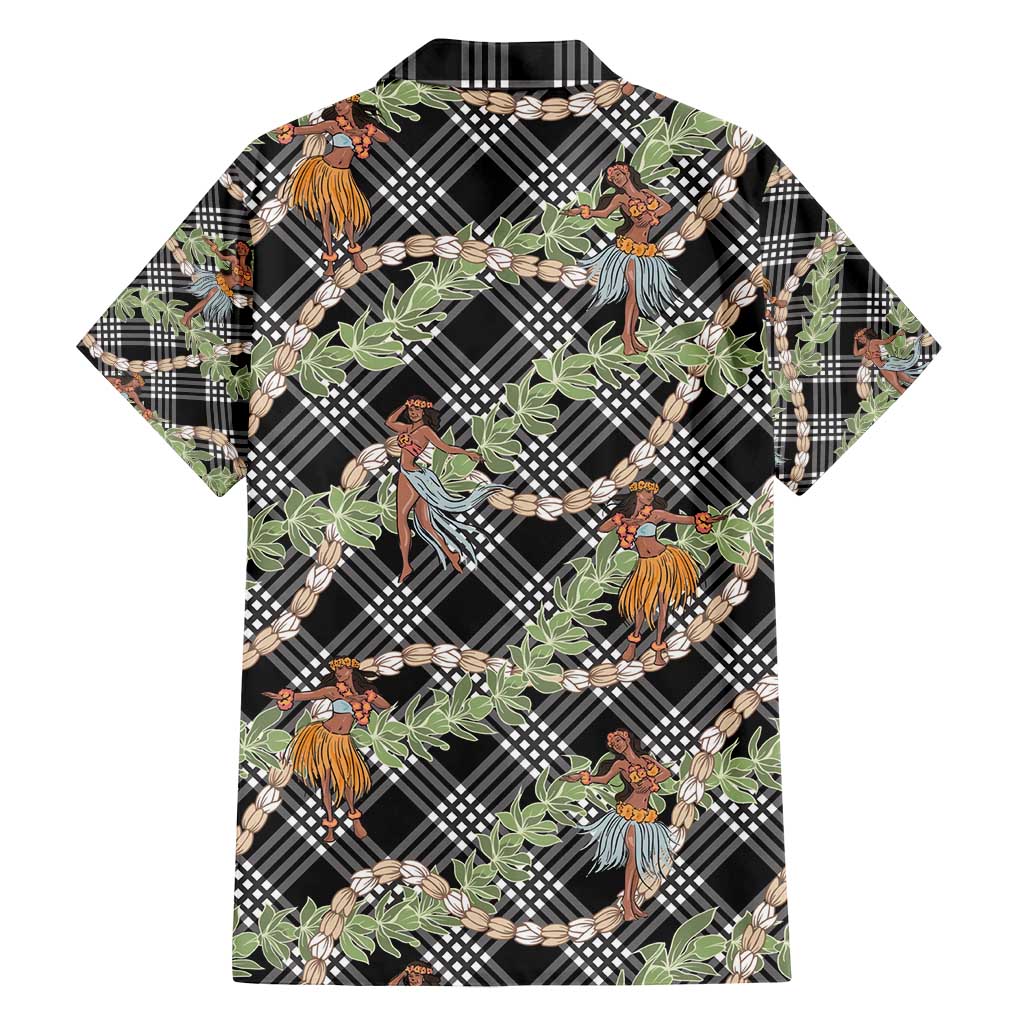 Sable Palaka Hula Girls Seamless Hawaii Aloha Family Matching Long Sleeve Bodycon Dress and Hawaiian Shirt - Polynesian Pride