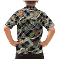 Sable Palaka Hula Girls Seamless Hawaii Aloha Family Matching Mermaid Dress and Hawaiian Shirt - Polynesian Pride