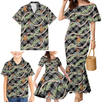 Sable Palaka Hula Girls Seamless Hawaii Aloha Family Matching Mermaid Dress and Hawaiian Shirt - Polynesian Pride