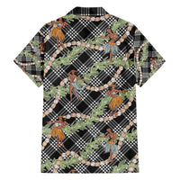 Sable Palaka Hula Girls Seamless Hawaii Aloha Family Matching Short Sleeve Bodycon Dress and Hawaiian Shirt - Polynesian Pride