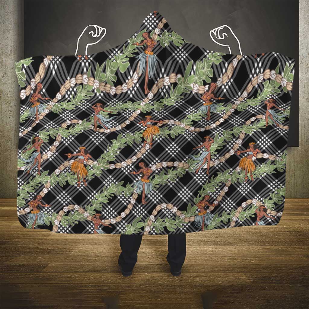 Sable Palaka Hula Girls Seamless Hawaii Aloha Hooded Blanket - Polynesian Pride