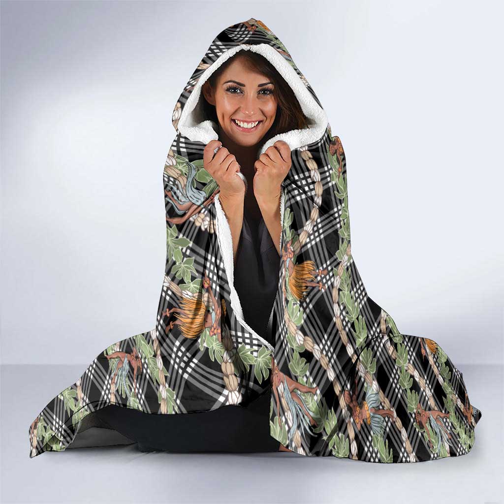 Sable Palaka Hula Girls Seamless Hawaii Aloha Hooded Blanket - Polynesian Pride
