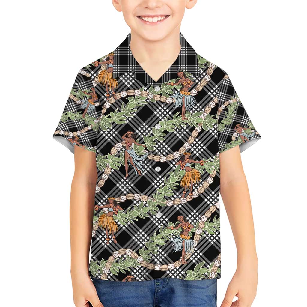 Sable Palaka Hula Girls Seamless Hawaii Aloha Kid Hawaiian Shirt - Polynesian Pride