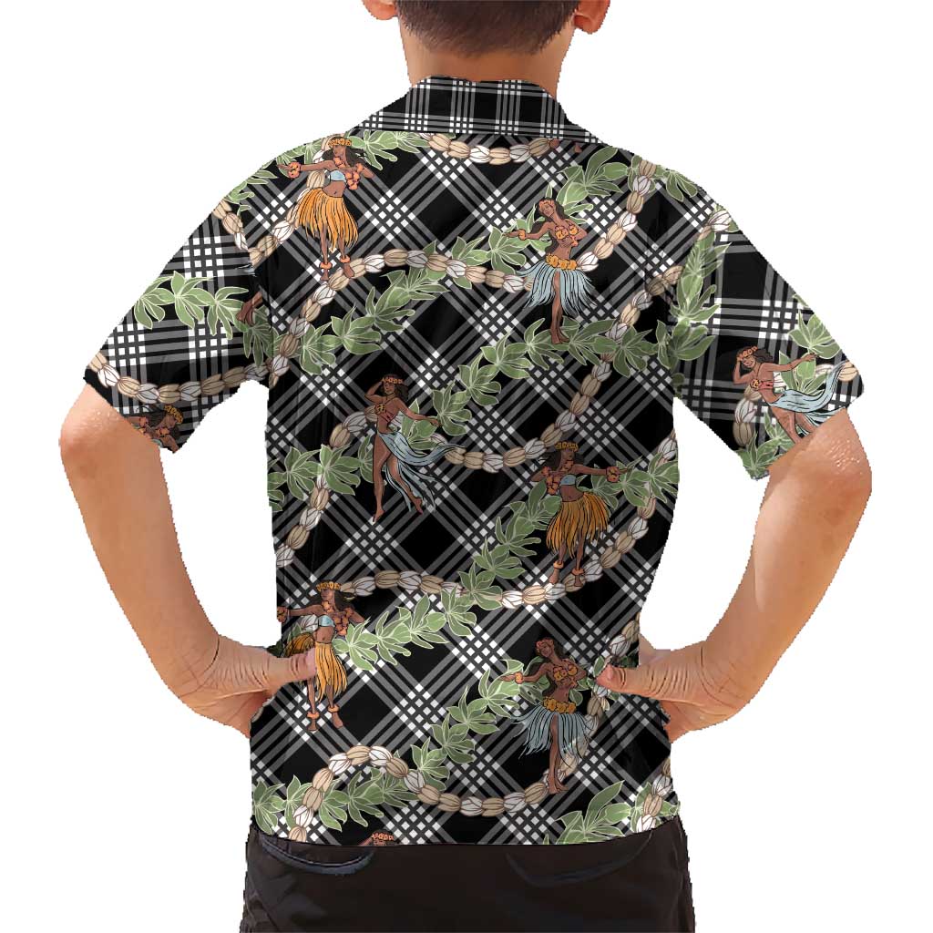 Sable Palaka Hula Girls Seamless Hawaii Aloha Kid Hawaiian Shirt LT7 - Polynesian Pride