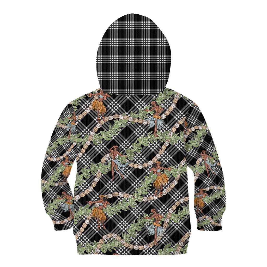 Sable Palaka Hula Girls Seamless Hawaii Aloha Kid Hoodie - Polynesian Pride