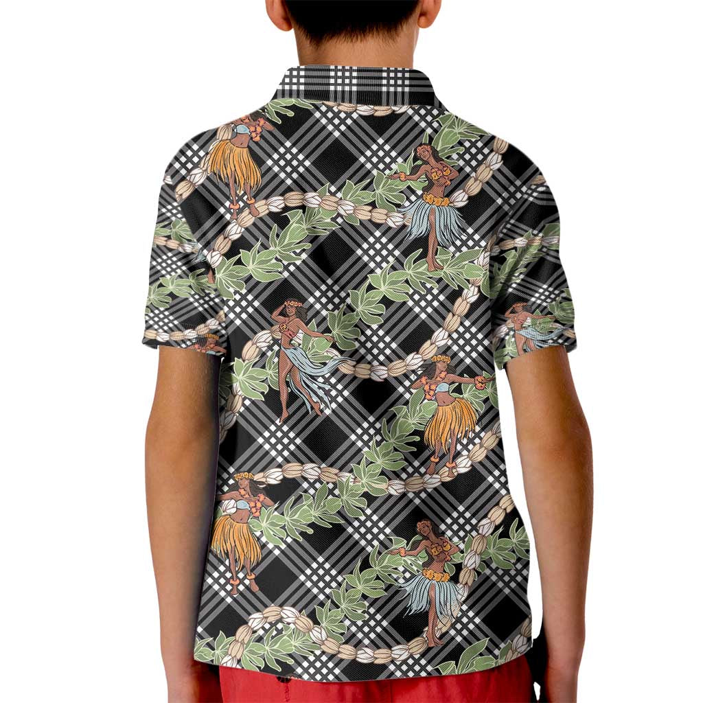Sable Palaka Hula Girls Seamless Hawaii Aloha Kid Polo Shirt - Polynesian Pride
