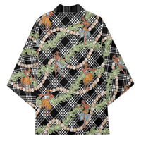 Sable Palaka Hula Girls Seamless Hawaii Aloha Kimono - Polynesian Pride