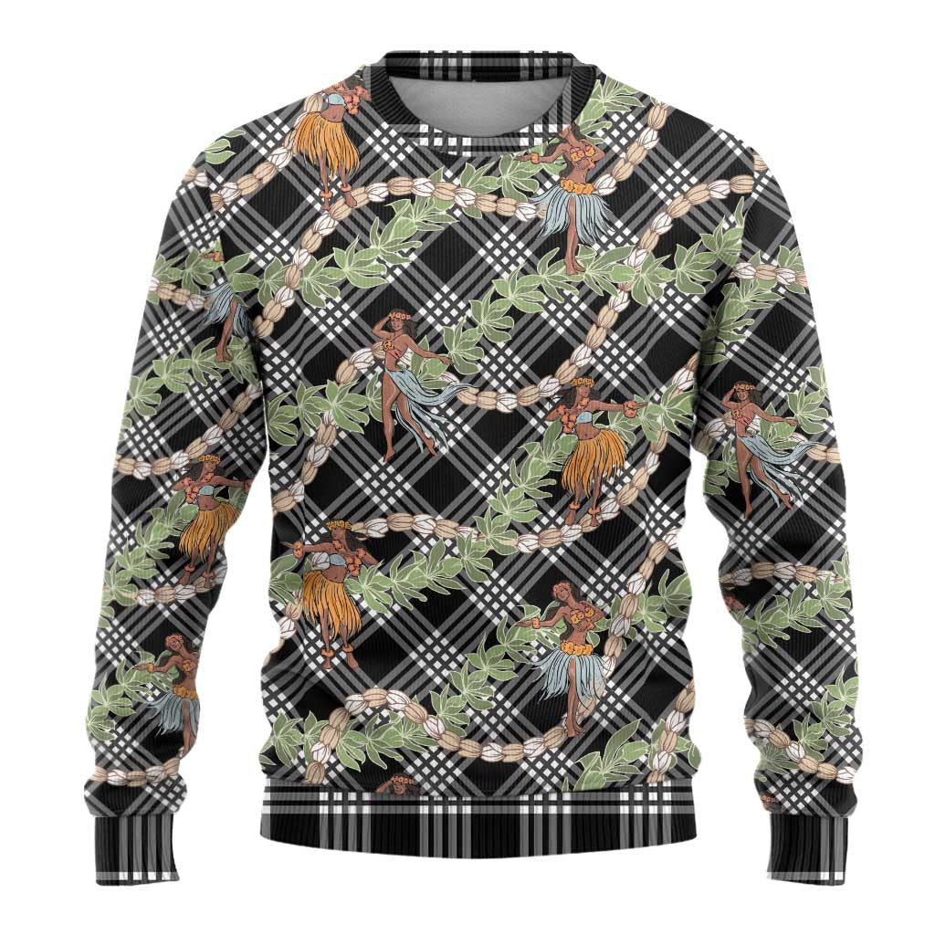 Sable Palaka Hula Girls Seamless Hawaii Aloha Ugly Christmas Sweater - Polynesian Pride