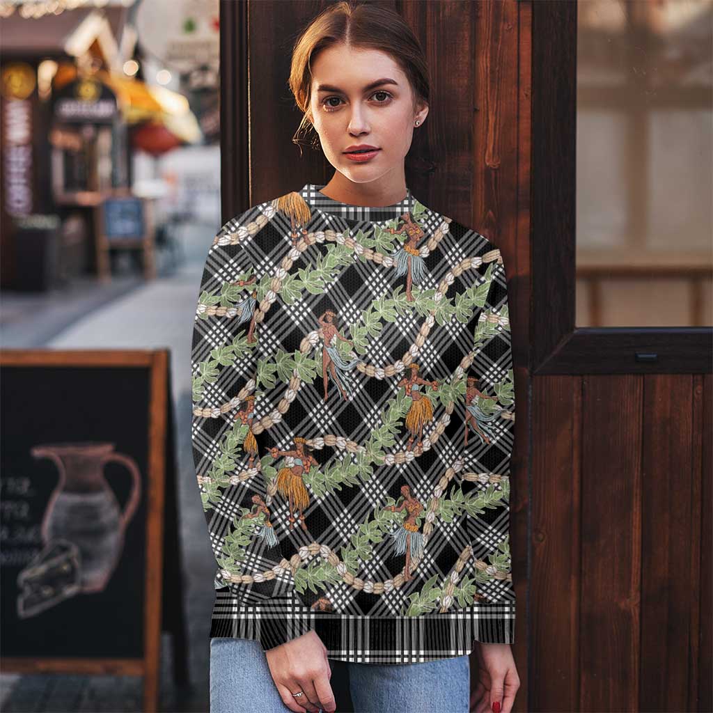 Sable Palaka Hula Girls Seamless Hawaii Aloha Ugly Christmas Sweater - Polynesian Pride