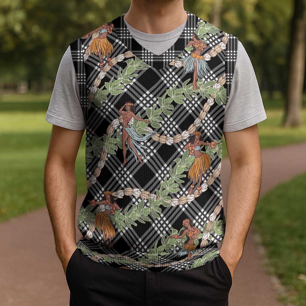 Sable Palaka Hula Girls Seamless Hawaii Aloha Christmas Knitted V-Neck Vest - Polynesian Pride