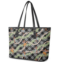 Sable Palaka Hula Girls Seamless Hawaii Aloha Leather Tote Bag - Polynesian Pride