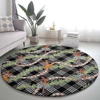 Sable Palaka Hula Girls Seamless Hawaii Aloha Round Carpet - Polynesian Pride