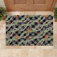 Sable Palaka Hula Girls Seamless Hawaii Aloha Rubber Doormat LT7 Black - Polynesian Pride