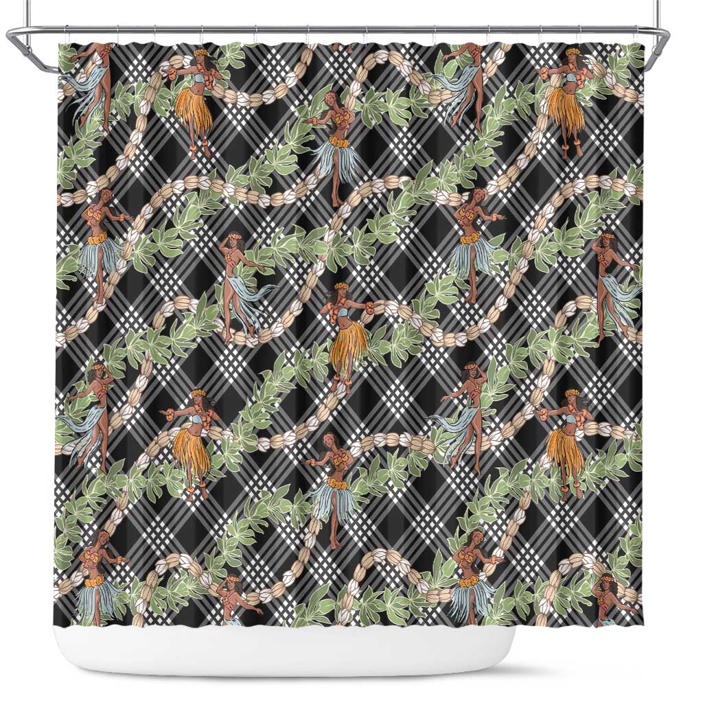 Sable Palaka Hula Girls Seamless Hawaii Aloha Shower Curtain - Polynesian Pride