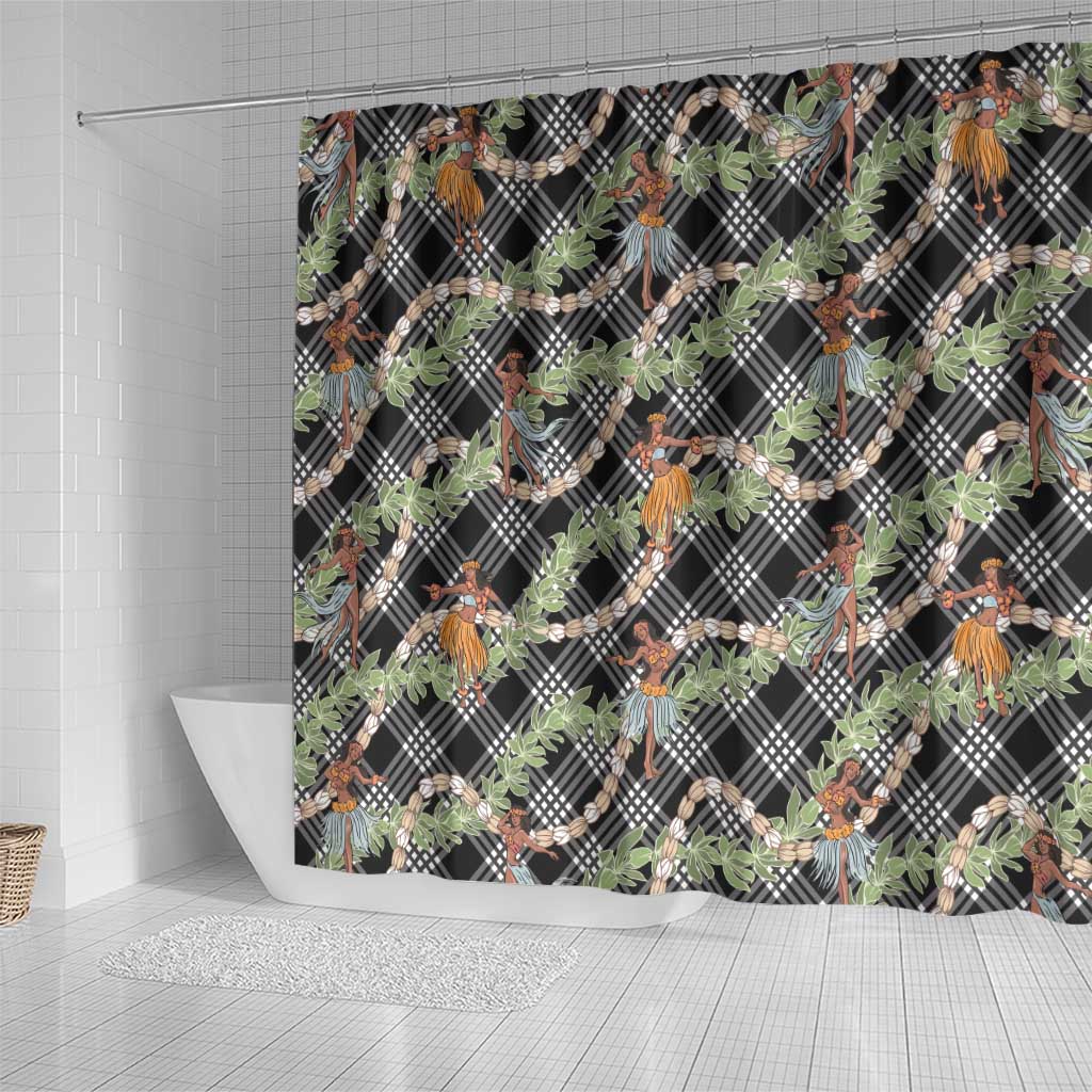 Sable Palaka Hula Girls Seamless Hawaii Aloha Shower Curtain - Polynesian Pride