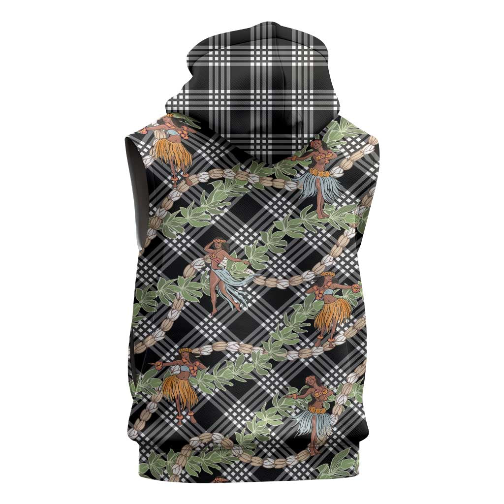 Sable Palaka Hula Girls Seamless Hawaii Aloha Sleeveless Hoodie - Polynesian Pride