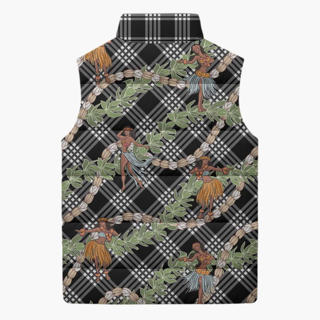Sable Palaka Hula Girls Seamless Hawaii Aloha Sleeveless Puffer Jacket - Polynesian Pride
