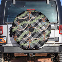 Sable Palaka Hula Girls Seamless Hawaii Aloha Spare Tire Cover LT7 Black - Polynesian Pride