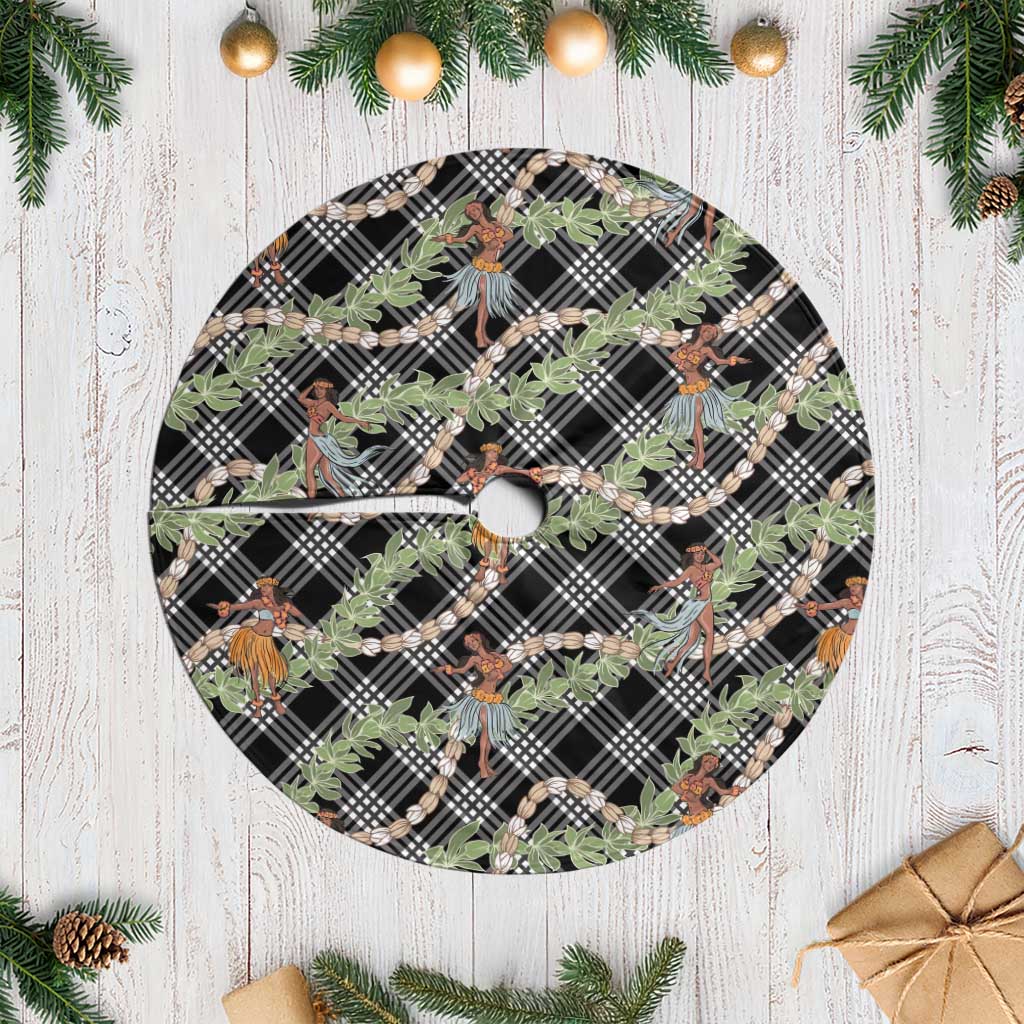 Sable Palaka Hula Girls Seamless Hawaii Aloha Tree Skirt LT7 Casual Black - Polynesian Pride