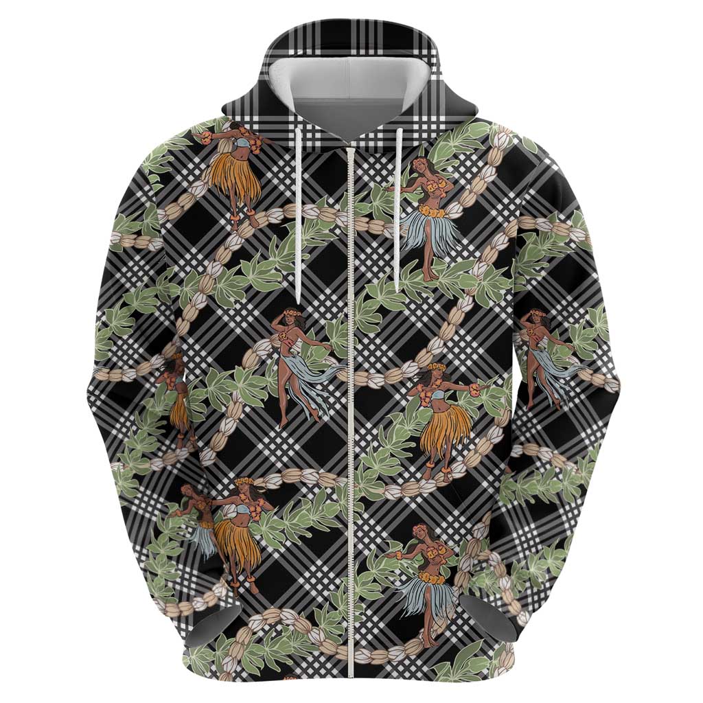 Sable Palaka Hula Girls Seamless Hawaii Aloha Zip Hoodie LT7 - Polynesian Pride