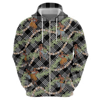 Sable Palaka Hula Girls Seamless Hawaii Aloha Zip Hoodie LT7 - Polynesian Pride