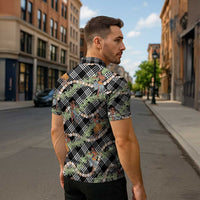 Sable Palaka Hula Girls Seamless Hawaii Aloha Zipper Polo Shirt - Polynesian Pride