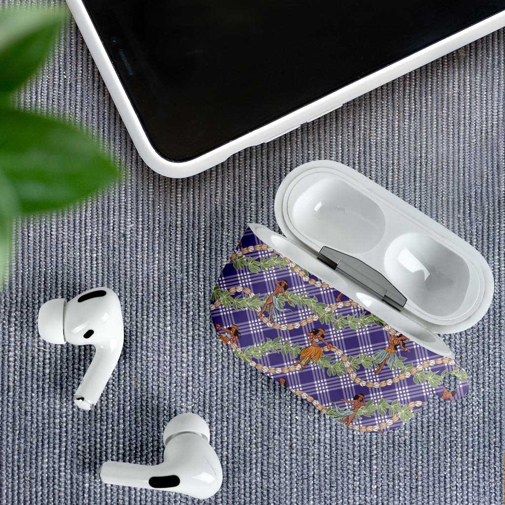 Lavender Palaka Hula Girls Seamless Hawaii Aloha AirPods Case LT7 - Polynesian Pride