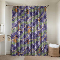 Lavender Palaka Hula Girls Seamless Hawaii Aloha Bathroom Set LT7 Shower Curtain Only Lavender - Polynesian Pride