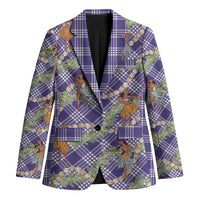 Lavender Palaka Hula Girls Seamless Hawaii Aloha Blazer - Polynesian Pride