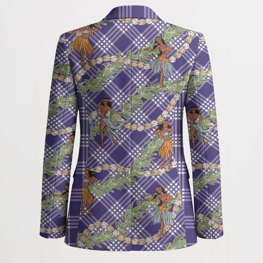 Lavender Palaka Hula Girls Seamless Hawaii Aloha Blazer - Polynesian Pride