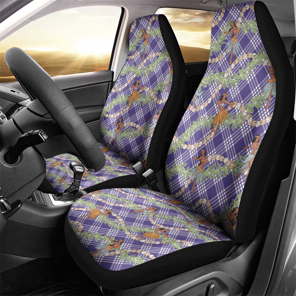 Lavender Palaka Hula Girls Seamless Hawaii Aloha Car Seat Cover - Polynesian Pride