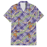 Lavender Palaka Hula Girls Seamless Hawaii Aloha Hawaiian Shirt - Polynesian Pride