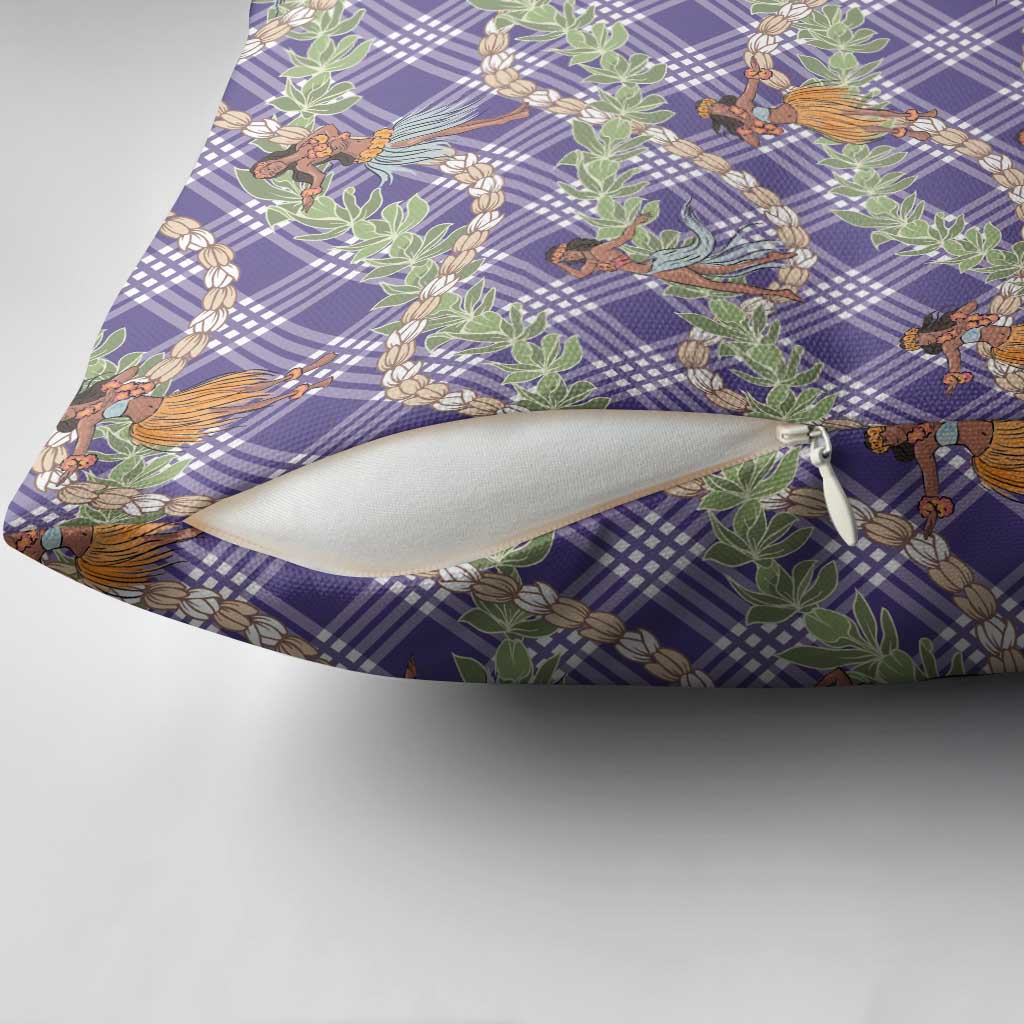 Lavender Palaka Hula Girls Seamless Hawaii Aloha Pillow Cover - Polynesian Pride