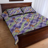 Lavender Palaka Hula Girls Seamless Hawaii Aloha Quilt Bed Set - Polynesian Pride
