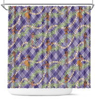 Lavender Palaka Hula Girls Seamless Hawaii Aloha Shower Curtain - Polynesian Pride