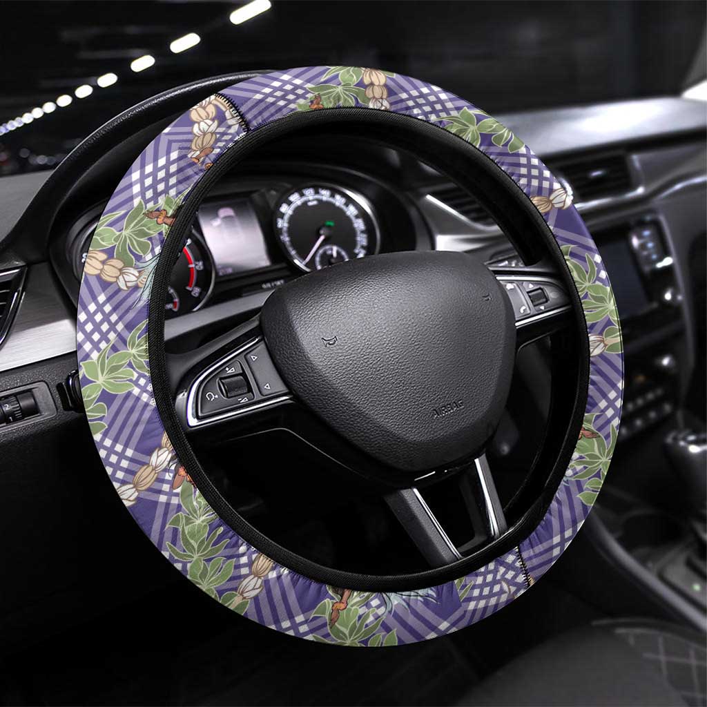 Lavender Palaka Hula Girls Seamless Hawaii Aloha Steering Wheel Cover - Polynesian Pride