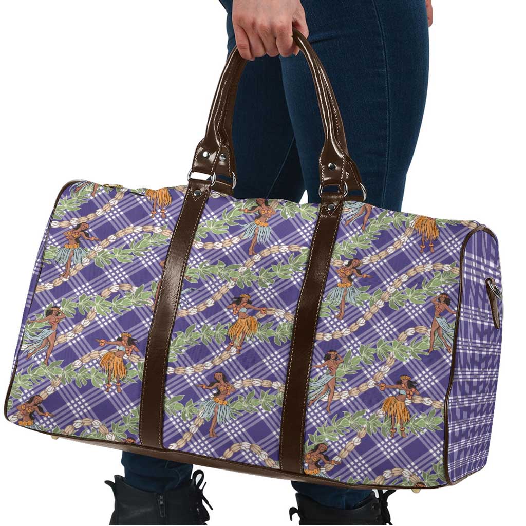Lavender Palaka Hula Girls Seamless Hawaii Aloha Travel Bag - Polynesian Pride