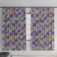 Lavender Palaka Hula Girls Seamless Hawaii Aloha Window Curtain - Polynesian Pride