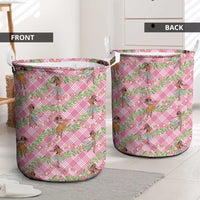 Lokelani Pink Palaka Hula Girls Seamless Hawaii Aloha Laundry Basket - Polynesian Pride