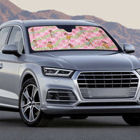 Lokelani Pink Palaka Hula Girls Seamless Hawaii Aloha Auto Sun Shade - Polynesian Pride