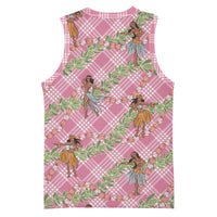 Lokelani Pink Palaka Hula Girls Seamless Hawaii Aloha Basketball Jersey - Polynesian Pride